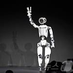 미래형 로봇이 인사하는 모습 - 첨단 인공지능과 로봇기술의 미래 전망.